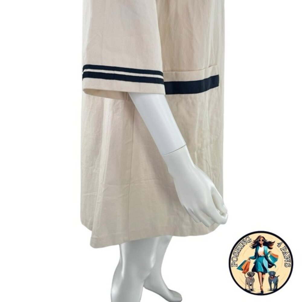 Pomander Place NEW Gardenia Hart Cotton Preppy Collared Mini Shirt Dress Size L - Picture 7 of 8